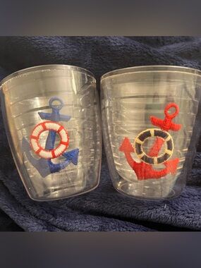 Tervis Nautical Anchor Embroidered Insulated Tumblers - Set of 2 (Clear)